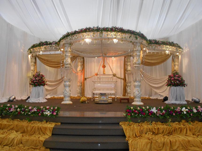 crystal mandap - orient hall weddings - islamic muslim wedding decor
