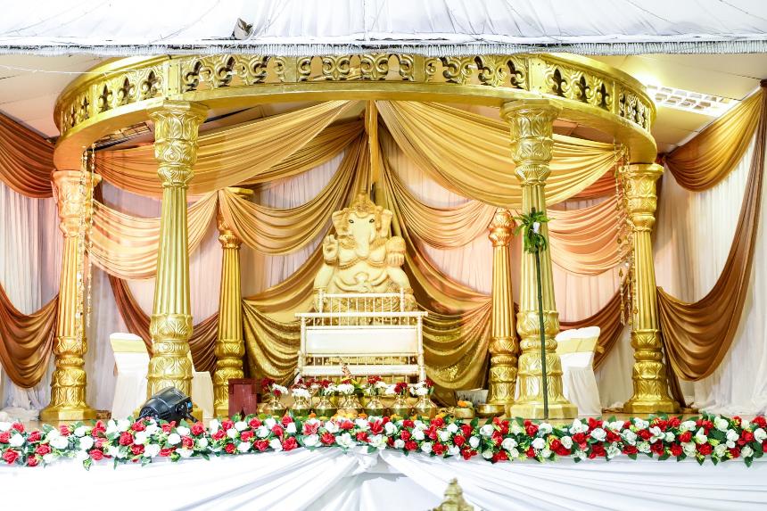 umhlatuzana temple hall wedding decor